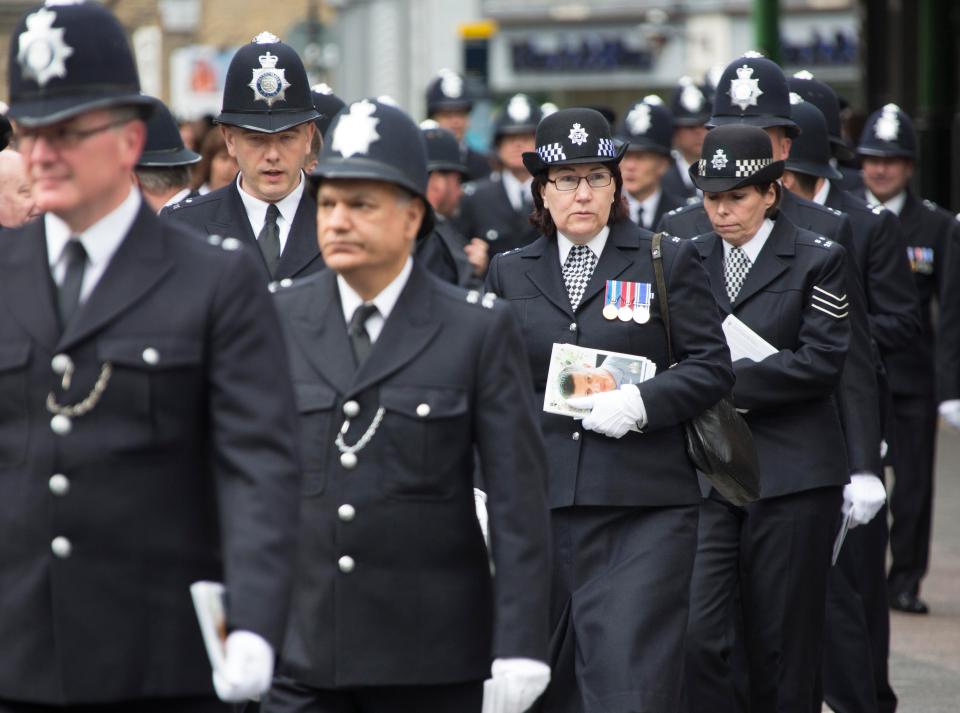 Funeral of policeman Keith Palmer at Southwark Cathedral, London, after he lost his life in the Westminster terror attack