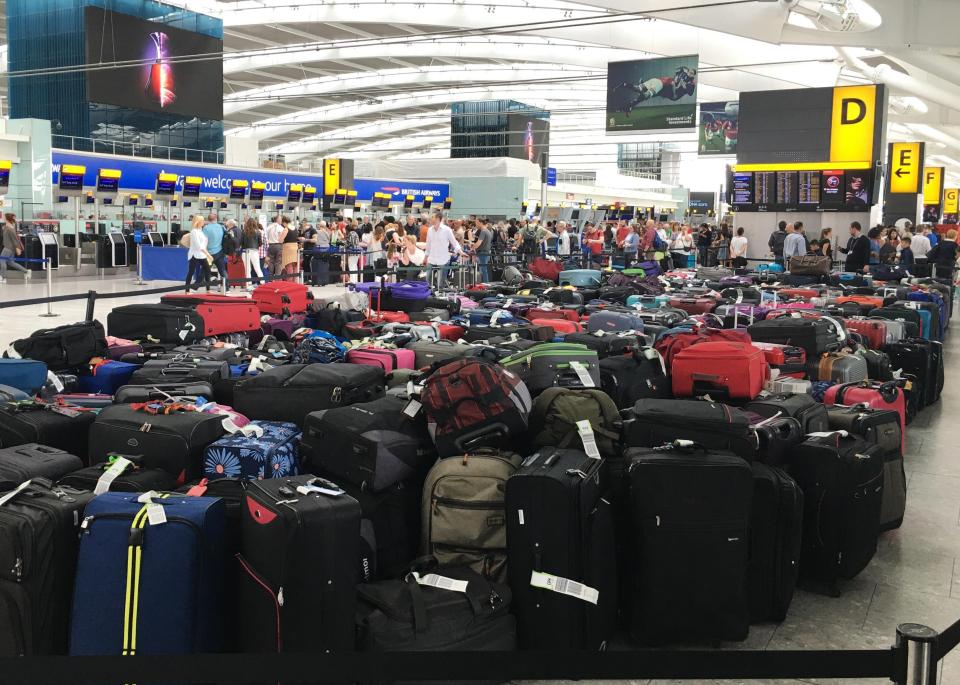 Thousands of passenger were left without their bags after the British Airways IT failure