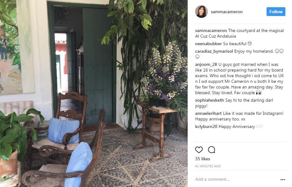  Sam Cam posted another picture today, captioned 'the courtyard at the magical Al Cuz Cuz Andalusia'