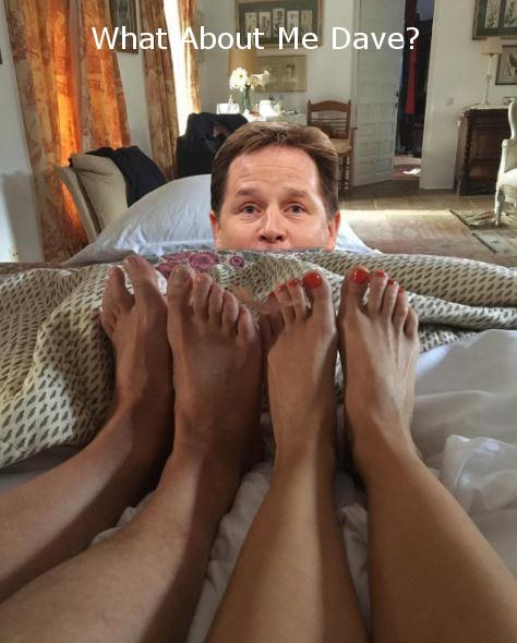  One meme featured Nick Clegg's face superimposed at the end of the bed