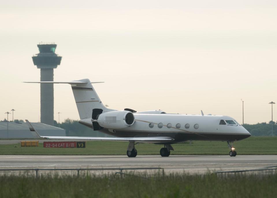  Ariana's plane landed at London Stansted this morning