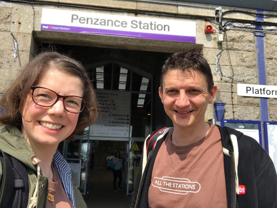  The couple began their railway adventure in Penzance in Cornwall