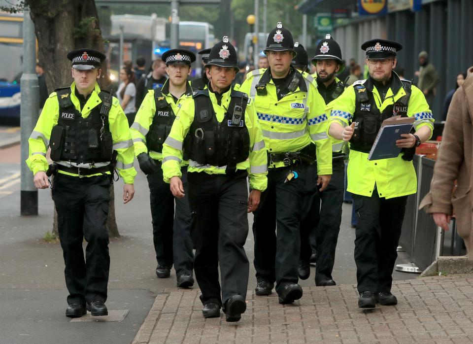  There was a large police presence on the busy Oxford road in Rusholme, Manchester