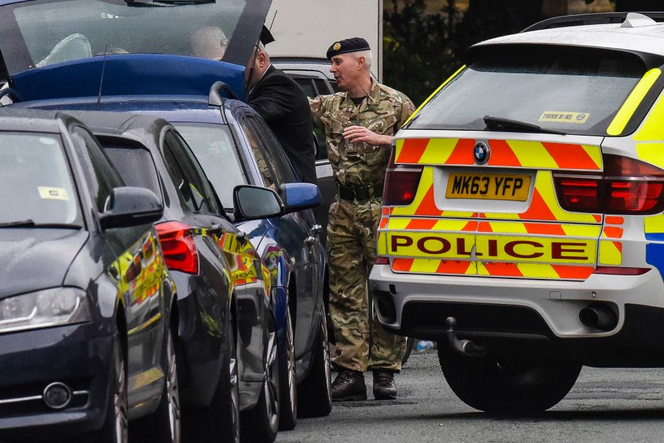  Members of the Royal Logistics Corps bomb disposal team were called to the scene