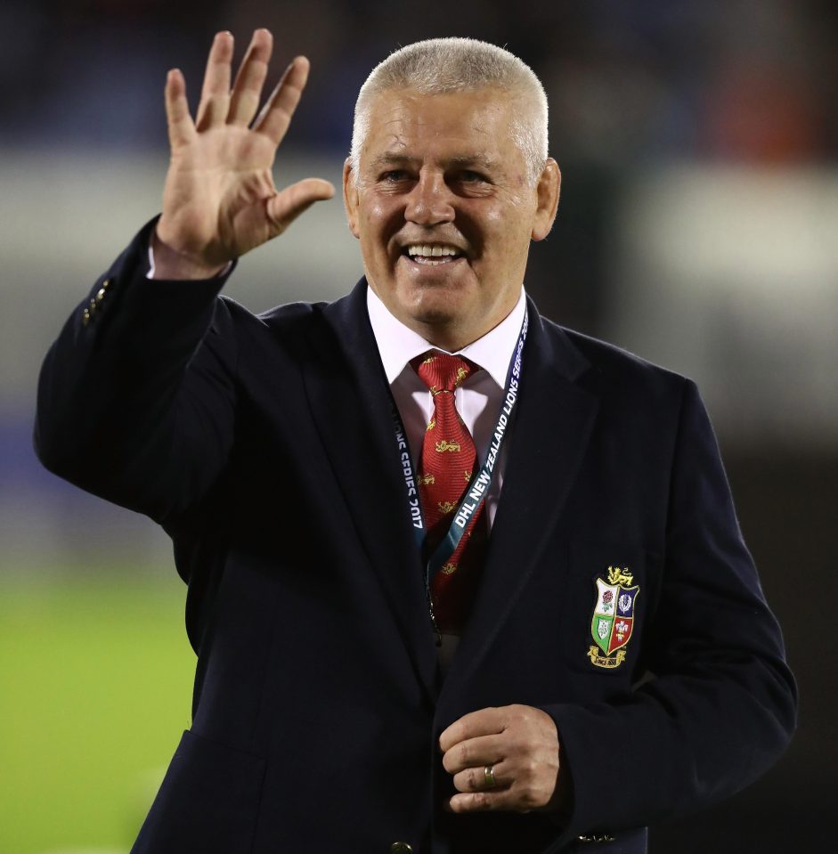 Lions coach Warren Gatland was all-smiles before kick-off