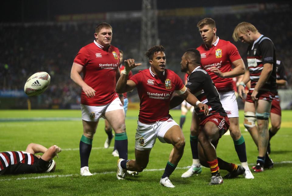 Anthony Watson crashed over for the Lions only try