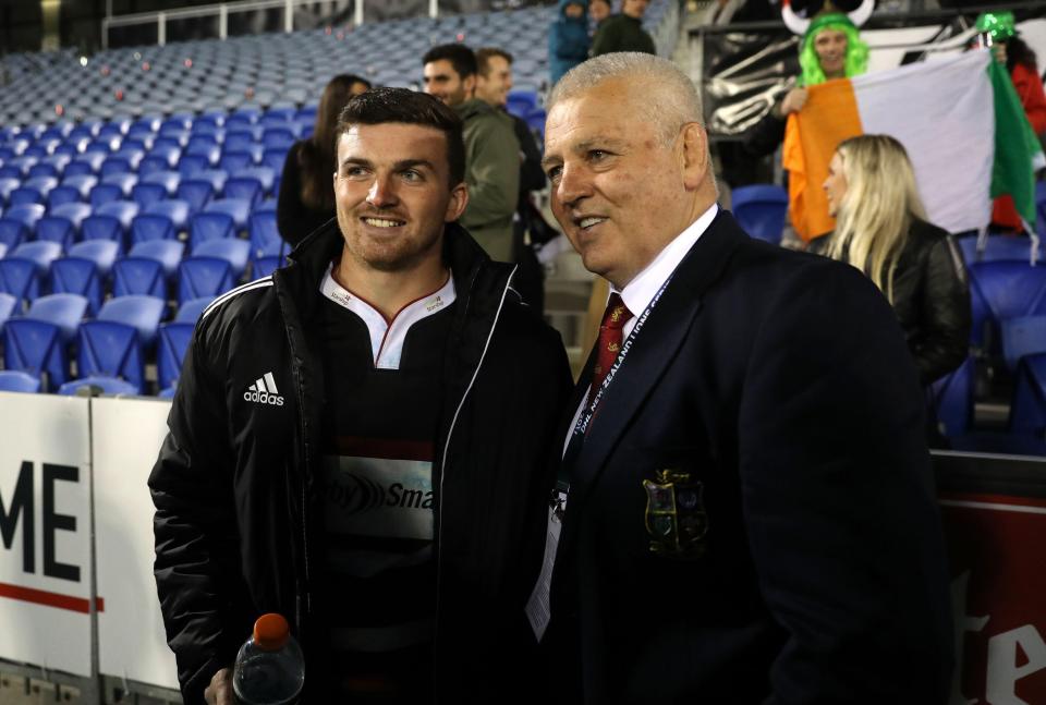 Warren and Bryn Gatland together after the game