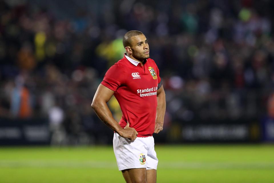  Jonathan Joseph shows the strain in the Lions' win