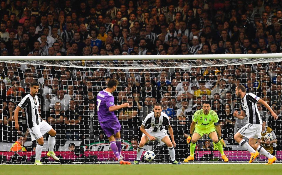  Cristiano Ronaldo stroked the ball into the back of net