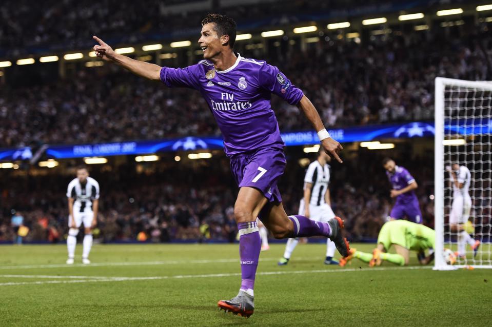  Cristiano Ronaldo scored twice for Real Madrid in Champions League final