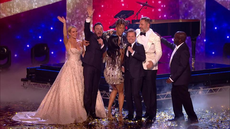  Judges join Ant and Dec in celebration with BGT winner Tokio Myers