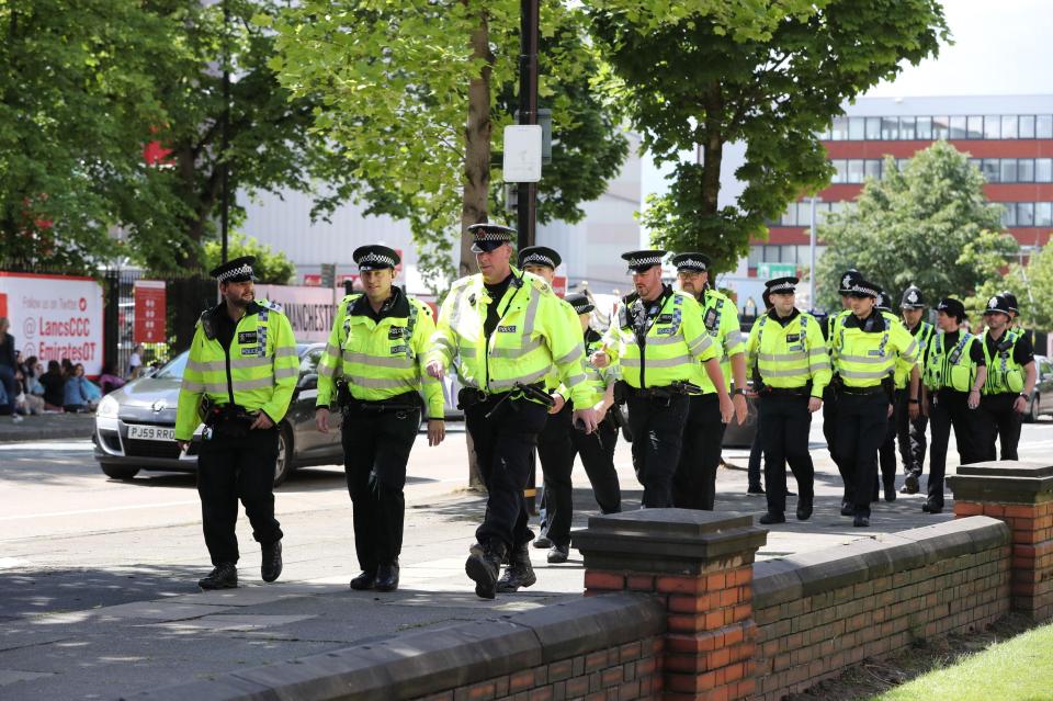 Cops turned up at the pop concert to help secure the premises 