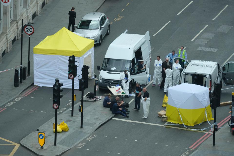  Emergency services are still investigating the terror attack at London Bridge on Saturday night