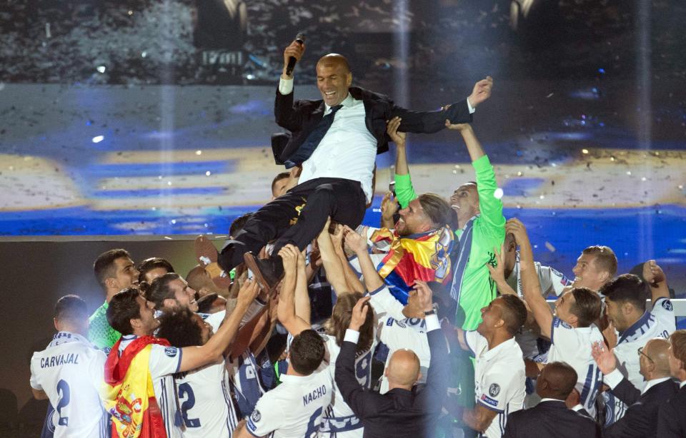  Zindedine Zidane and his Real Madrid team won the Champions League and La Liga