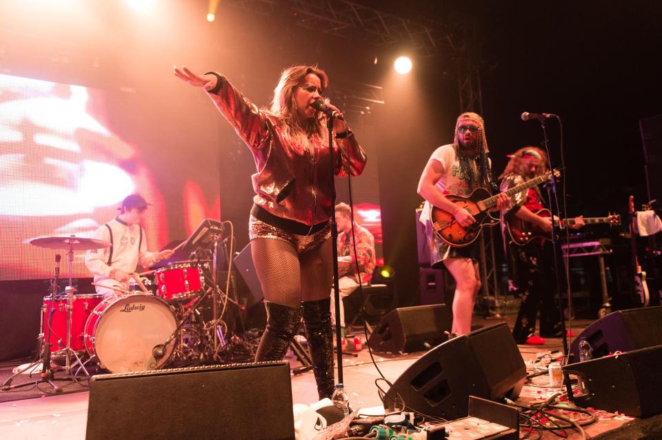  Charlotte performing three weeks ago at the Mighty Hoopla Festival, in London's Victoria Park