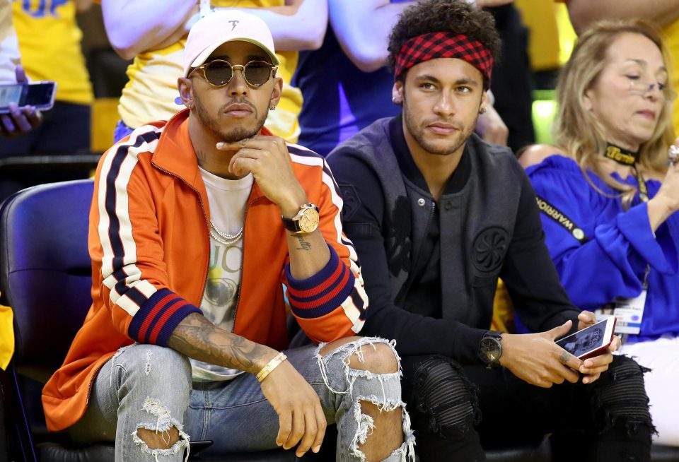  Lewis Hamilton took time out before the Canadian Grand Prix to watch the Golden State Warriors in their NBA finals the Cleveland Cavaliers alongside Barcelona star Neymar