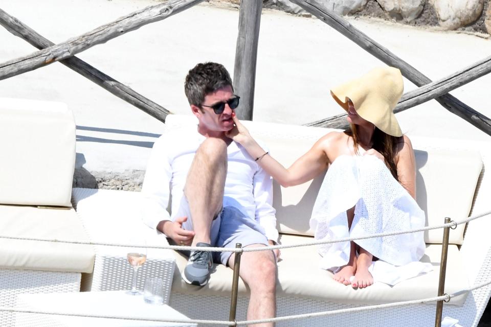  Noel and wife Sara MacDonald relax on holiday in Postiano, Italy