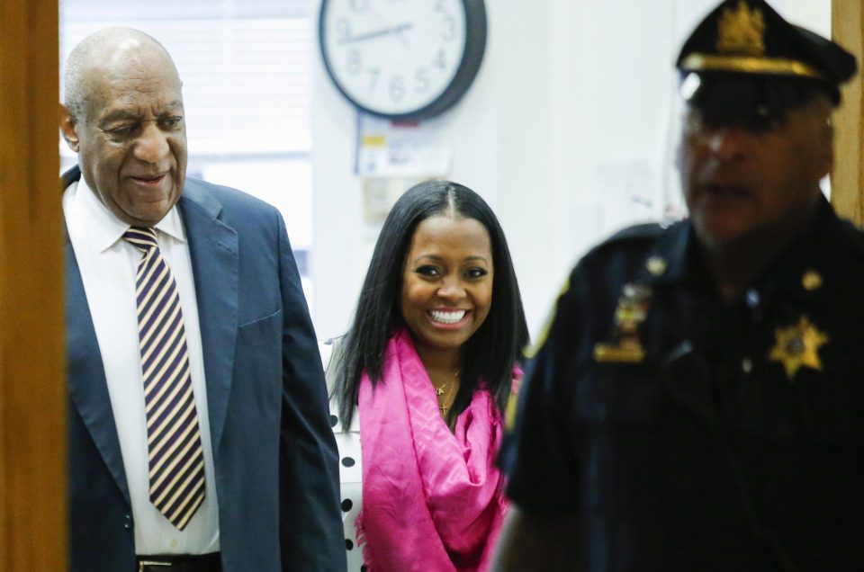  Cosby arrives with actress Keshia Knight Pulliam for his trial on sexual assault charges at the Montgomery County Courthouse