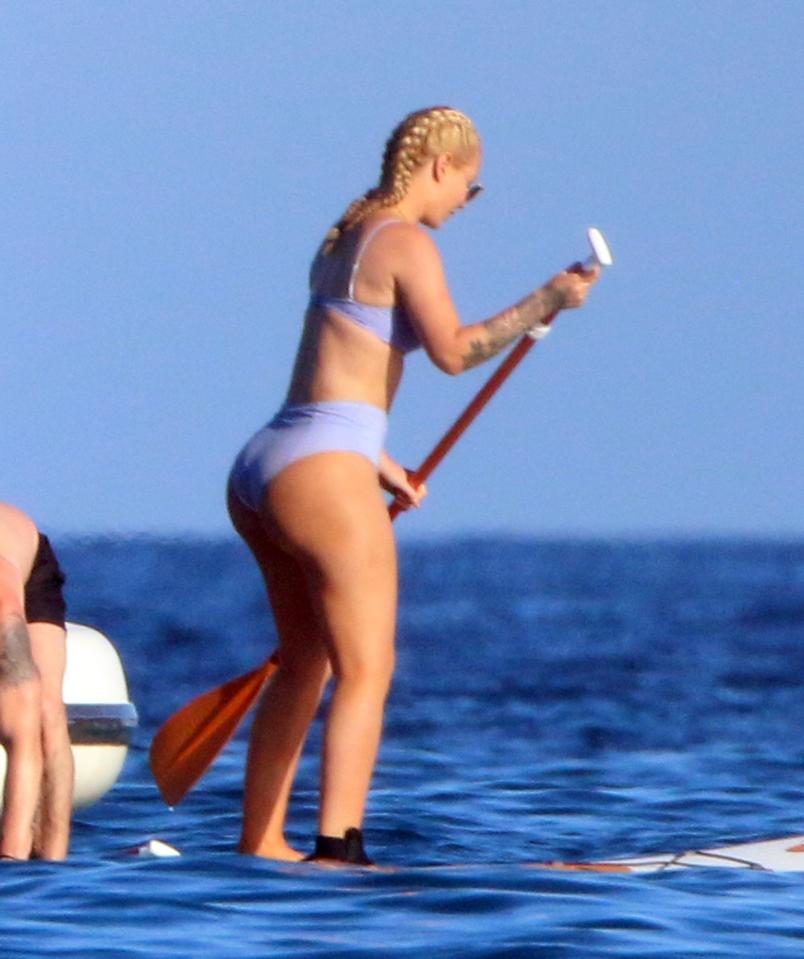  The hitmaker had a go on a paddleboard