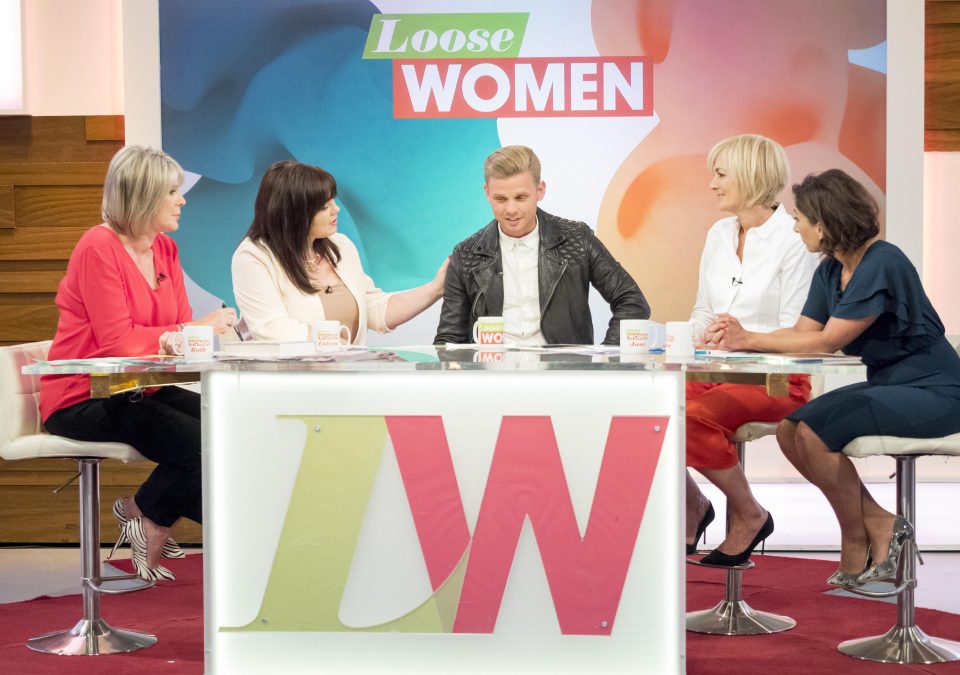  Jeff Brazier was comforted by the Loose Women as he broke down on today's show