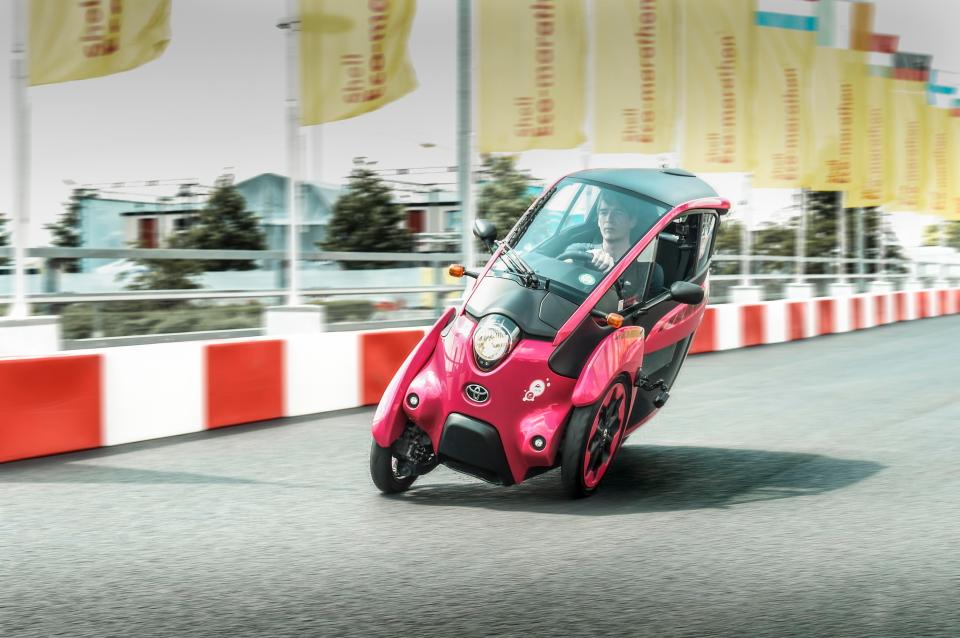  The iRoad is a tilting, rear-steer, electric three-wheeler