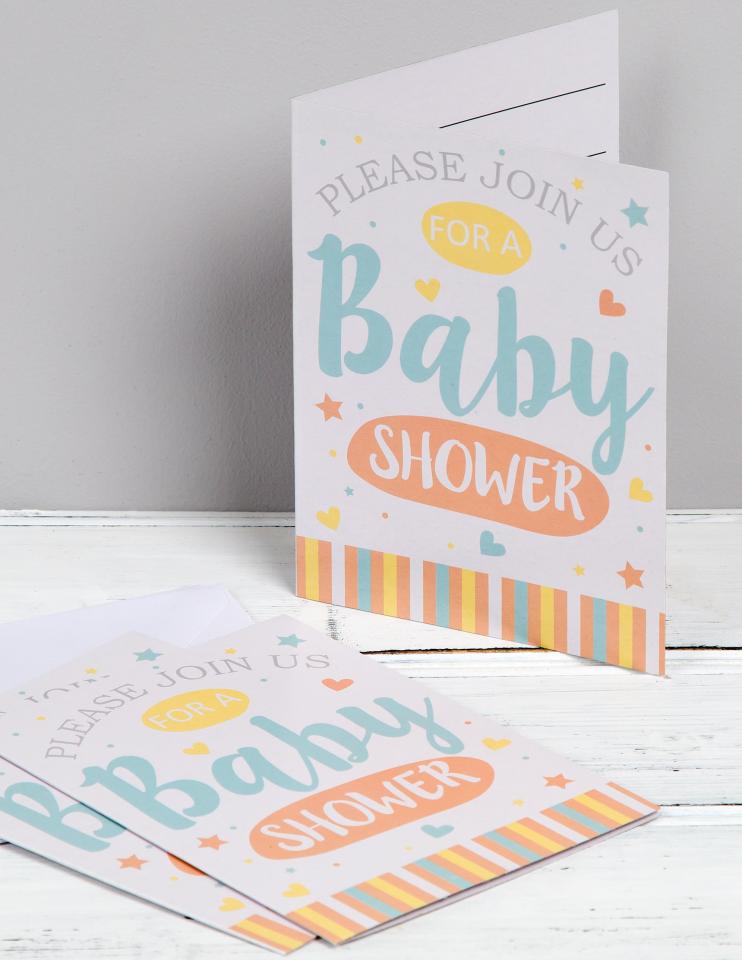  Poundland’s baby shower range includes stylish invites