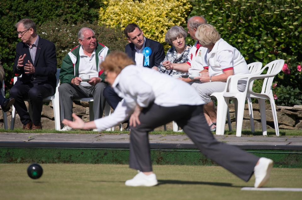  The pair then talked to pensioners at a lawn bowl’s club in Southampton