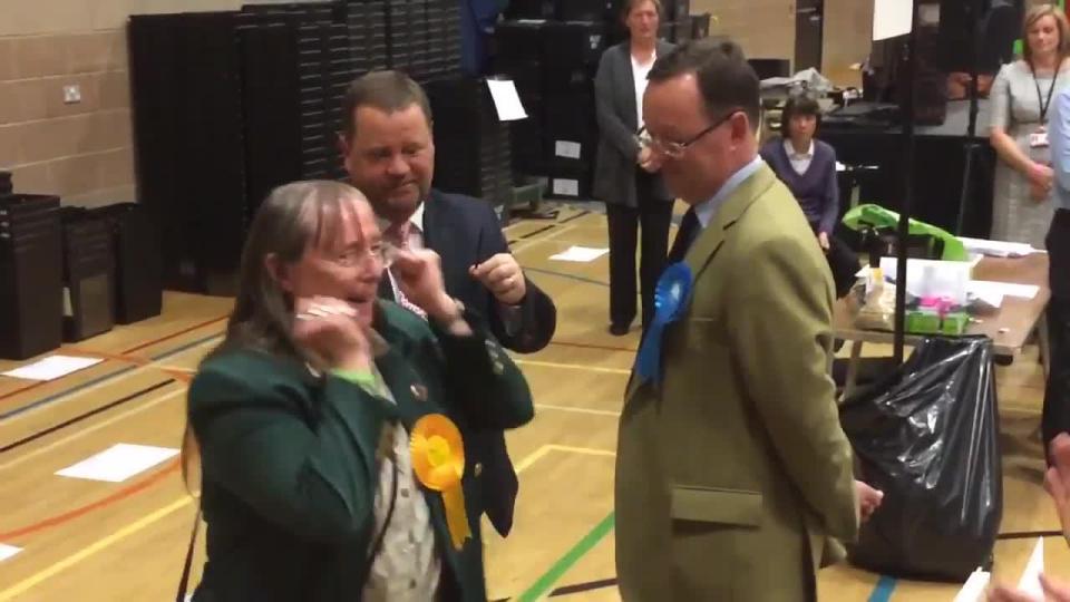  After the pair, who were tied in the poll, drew straws the Lib Dem candidate Lesley Rickerby won