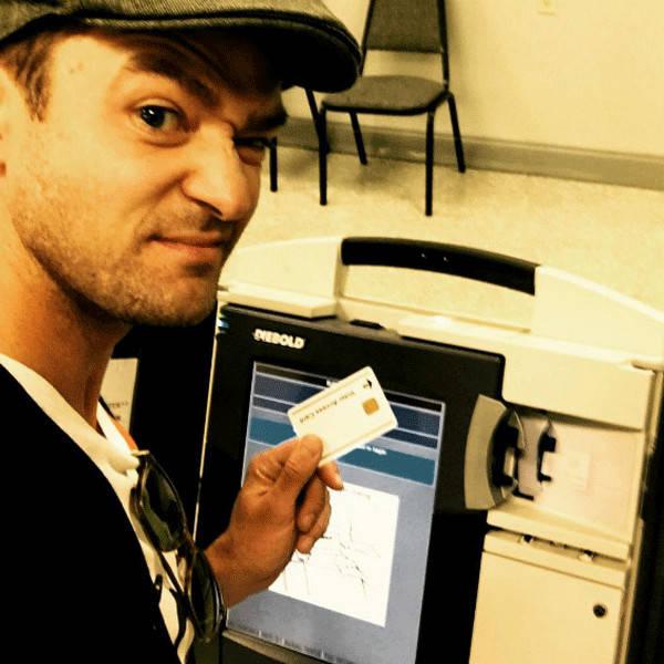  Justin Timberlake got into trouble for taking a picture of himself voting in America