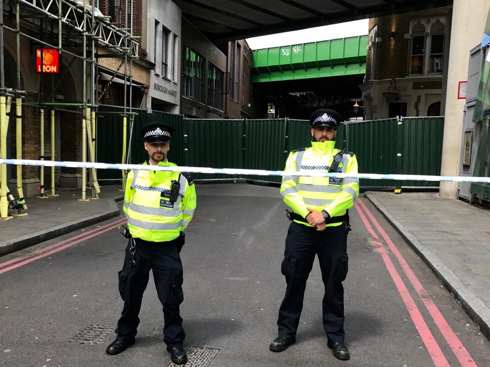  The entrance to Borough Market was sealed off by police for 10 days after the attack