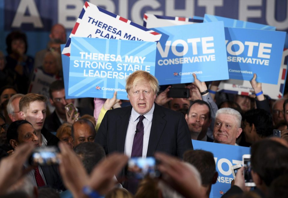  Boris Johnson also gave a rousing speech as he urged the country to unite behind The Conservatives