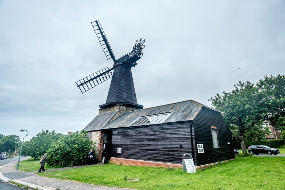 One polling station was set up in a windmill in West Blatchington, East Sussex