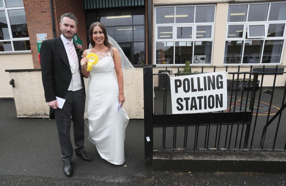  Instead they and guests will watch the results on TV at their reception