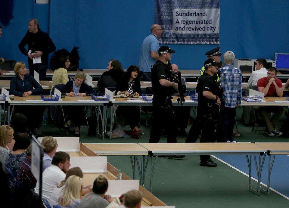  The count begins in Sunderland - which is expected to announce results first