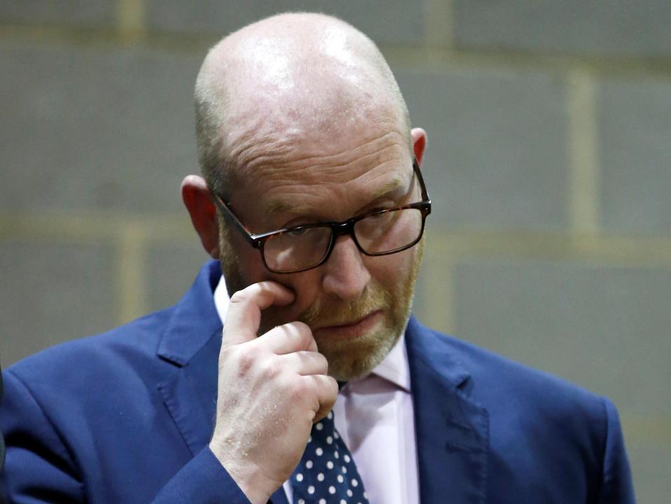  A dejected Paul Nuttall after finishing third in Boston