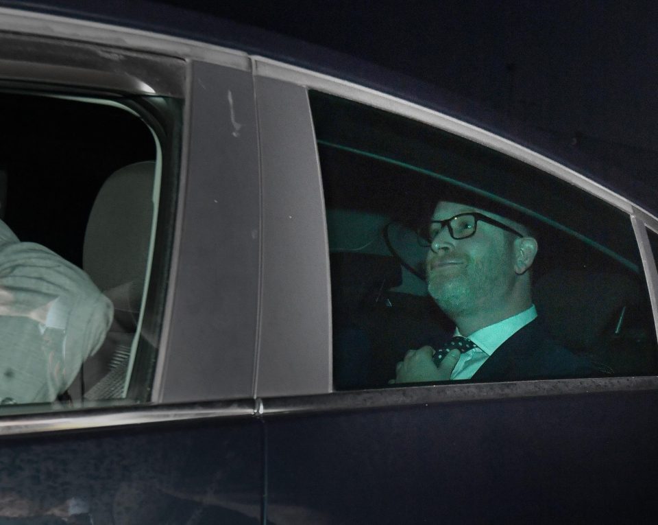 UKIP Leader Paul Nuttall leaves in a car following the vote count for the constituency of Boston and Skegness