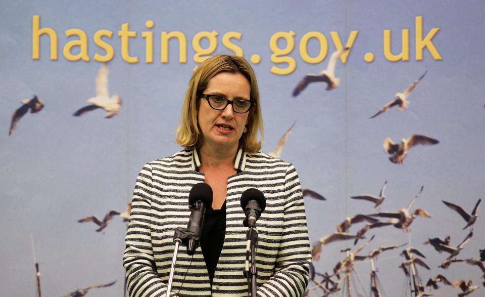  Home Secretary Amber Rudd barely held on to her Hastings seat