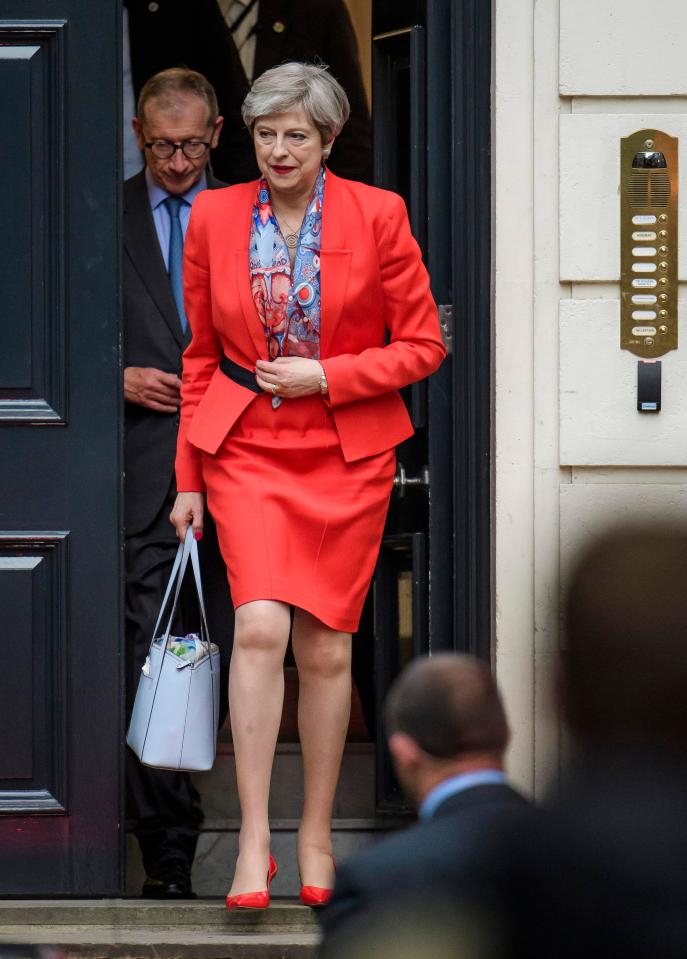  Many Twitter users have questioned Theresa May's choice of General Election outfit - after the Conservative Prime Minister stepped out in Labour red