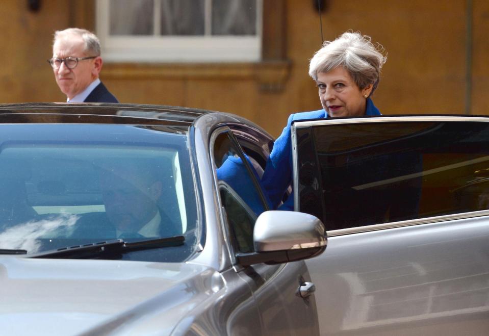  The PM had to have her make-up re-done before visiting the Queen as she had cried so much