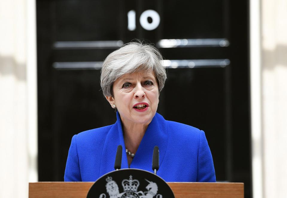  Theresa May addressed the nation from the steps of No 10 this afternoon