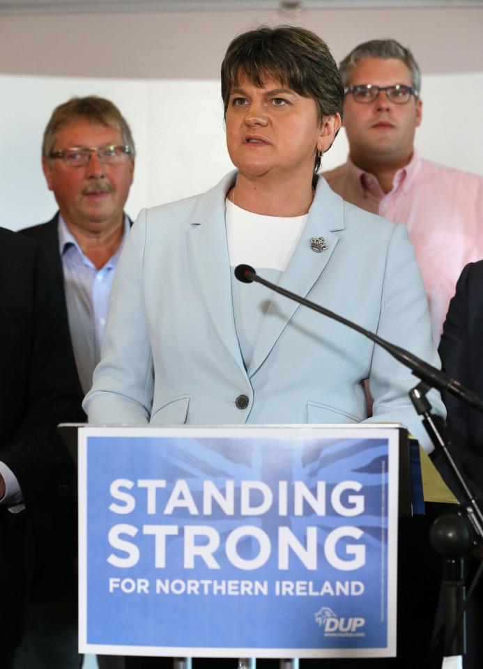 DUP leader Arlene Foster has said her party will help bring 'stability to the nation'