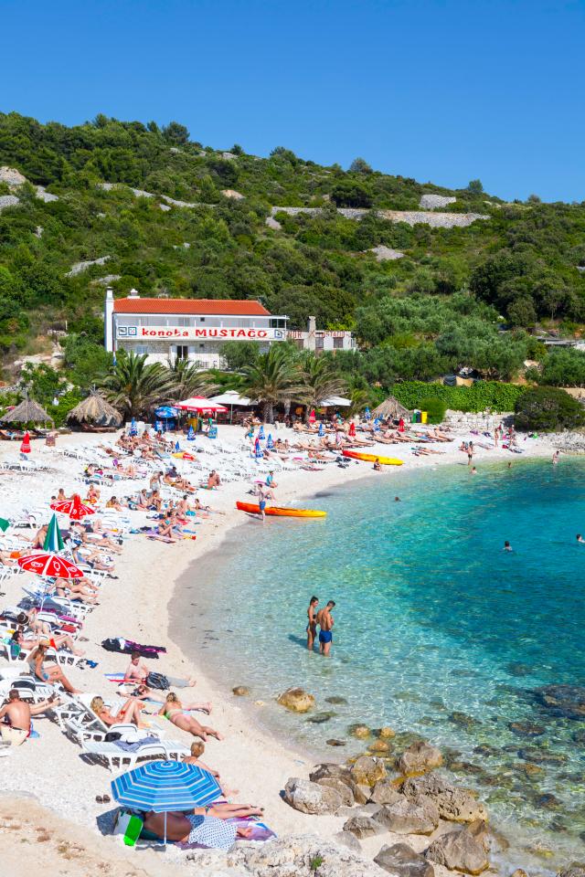  The picturesque beach near Hvar Town, Hvar