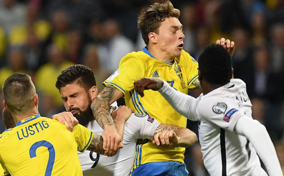 Victor Lindelof played 90 minutes of the 2-1 World Cup qualifying win over France