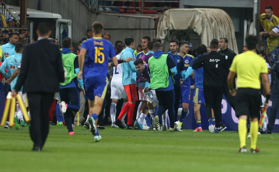  It was not clear what Dezeko was fuming about that seemed to kick-off the fight