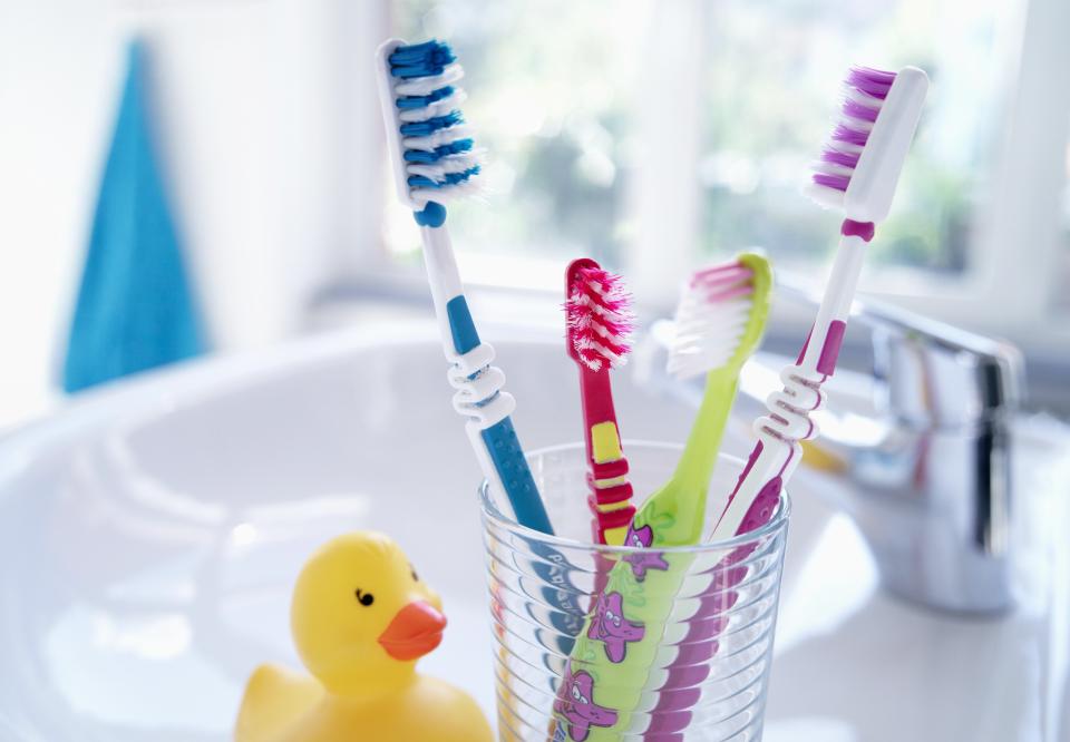  Move those brushes to the other side of the bathroom... they shouldn't be anywhere near the loo