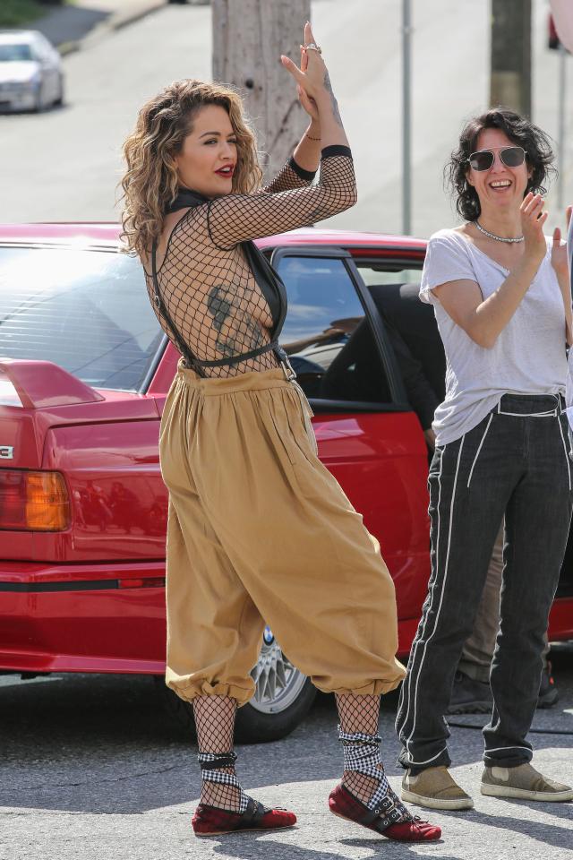  Singer Rita Ora has been filming her latest music video