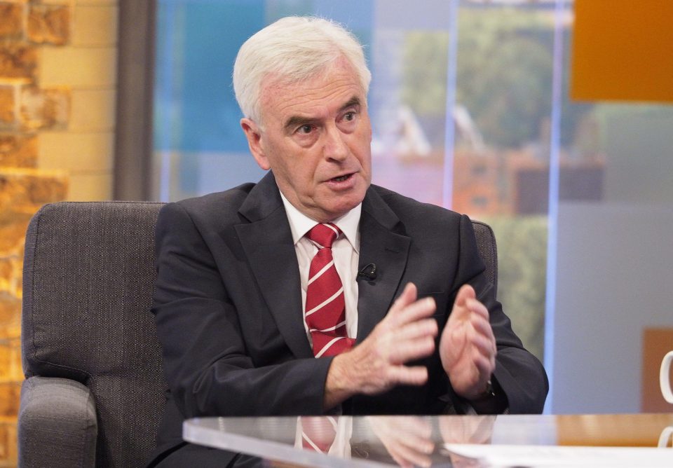  John McDonnell, Labour’s shadow Chancellor, apologised privately for this comments