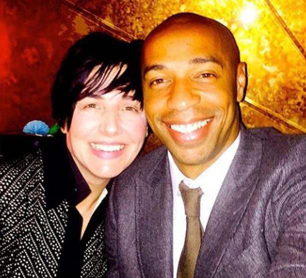  Texas star Sharleen Spiteri with Arsenal striker Thierry Henry