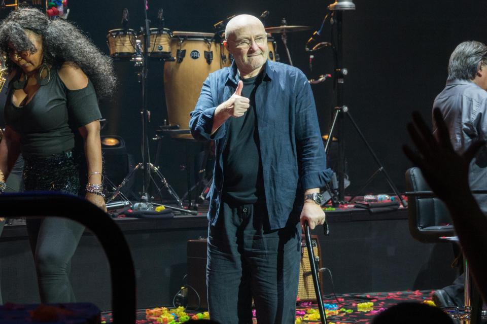 Phil had been seen performing with two canes at the Royal Albert Hall in London prior to his injury