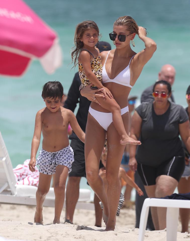  Hailey was on hand to help look after kids on the beach